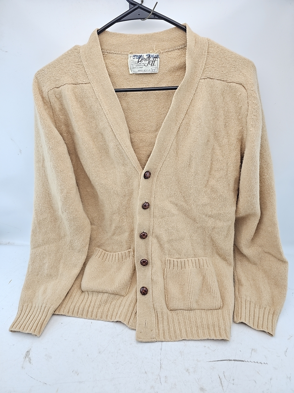 Lord Jeff Wool and Camel Hair Cardigan